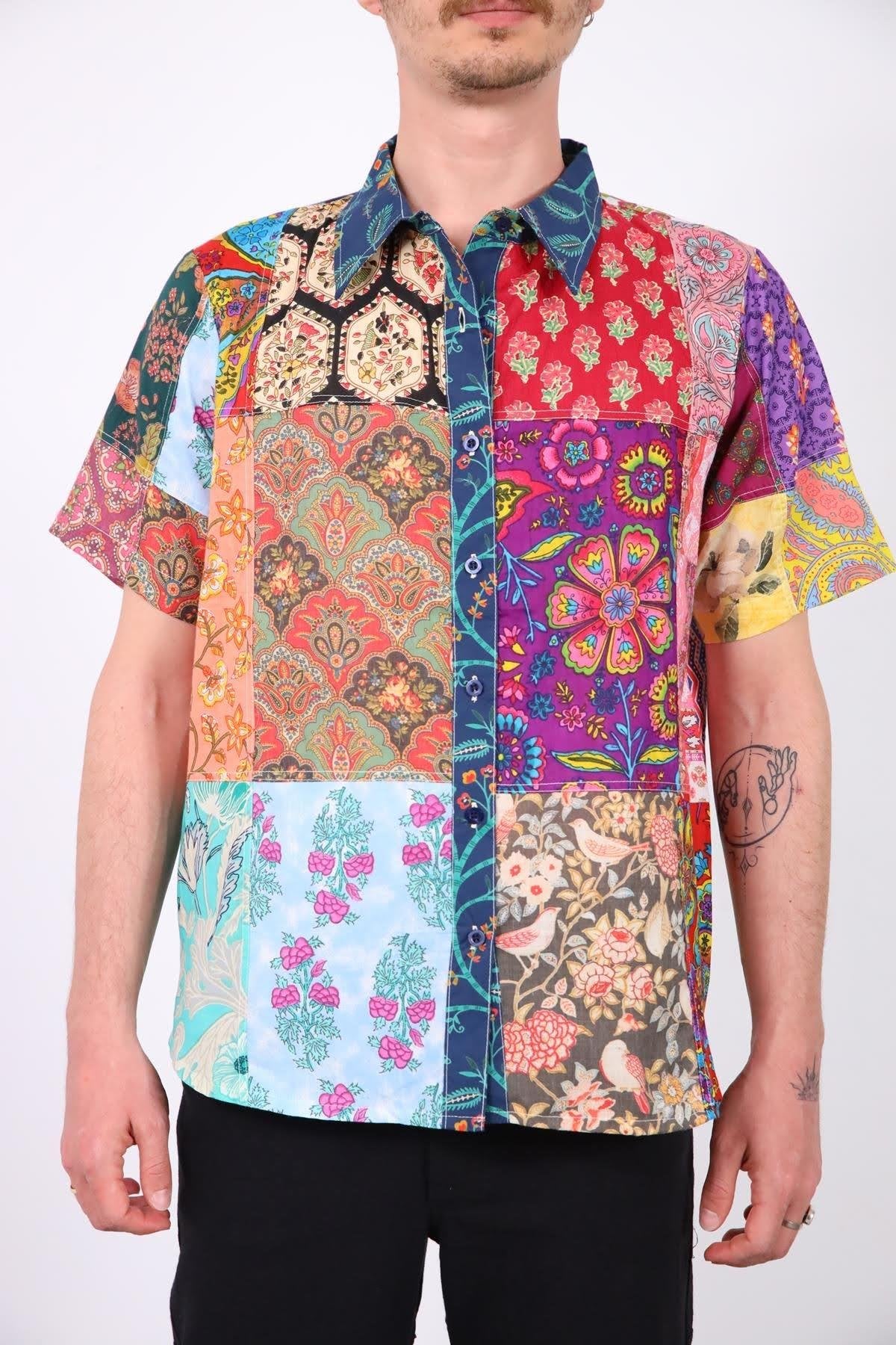 Patchwork Collar Shirt