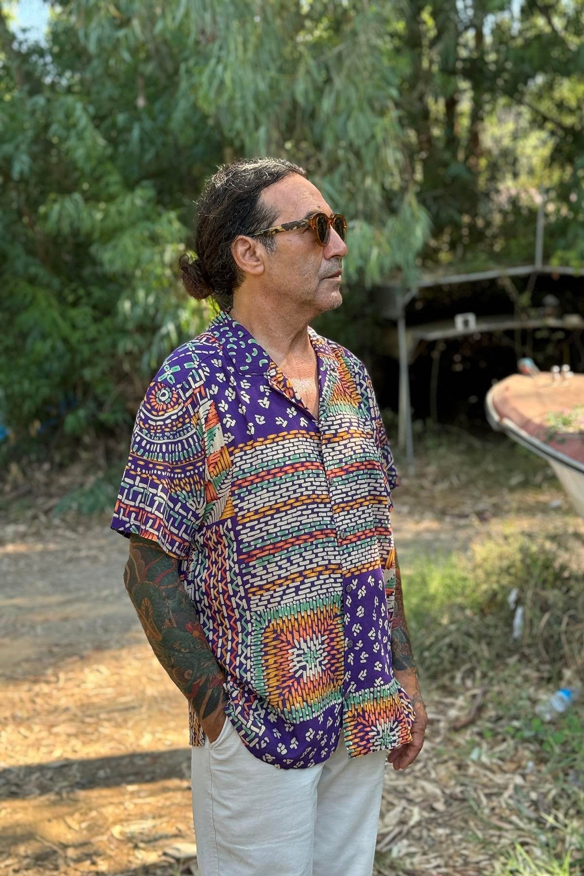 Purple Patterned Avatar Shirt