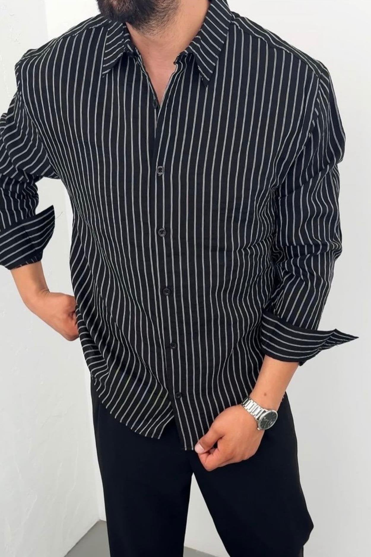 Signature Shirt with Striped Detail