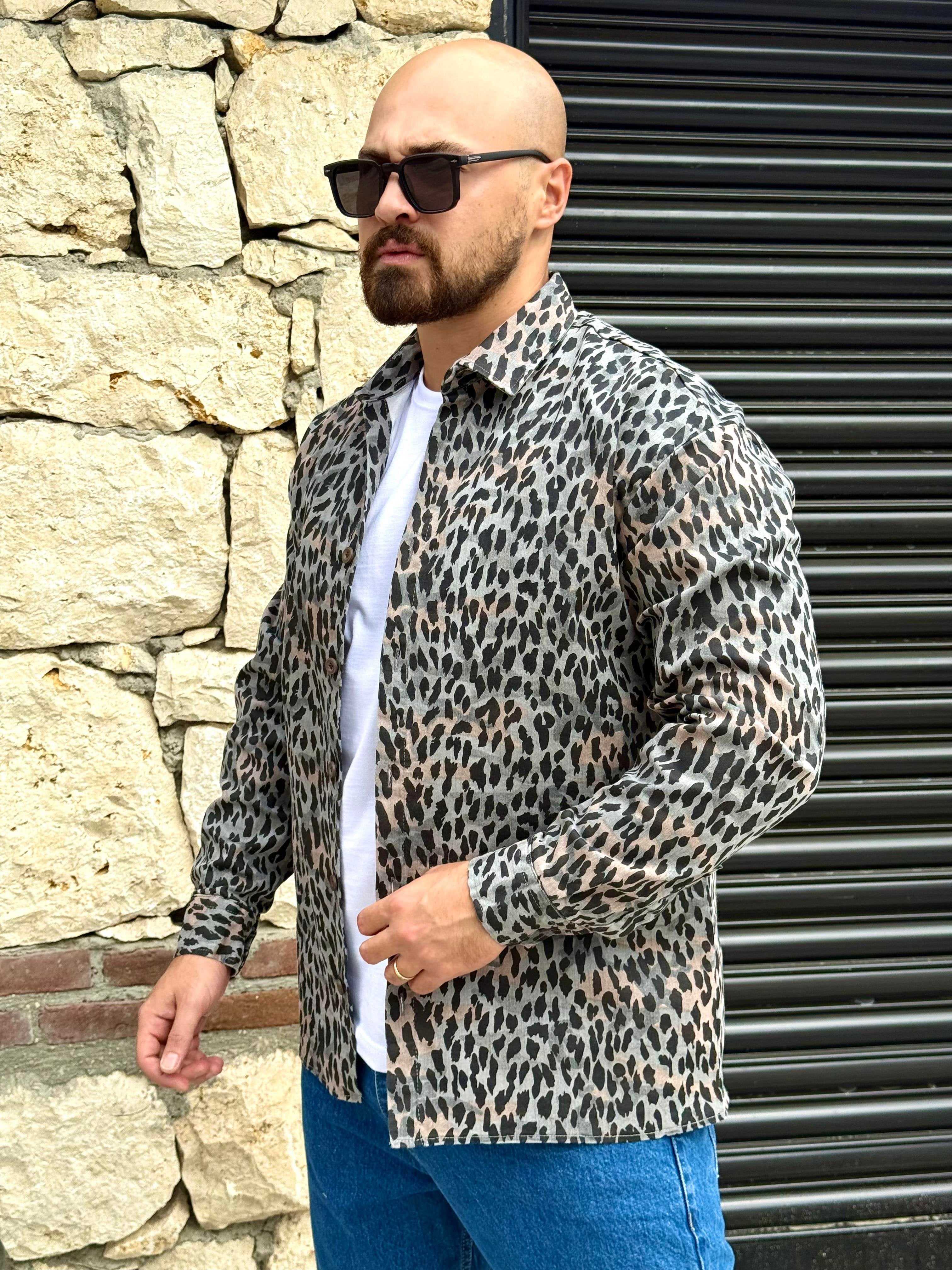 Printed Gabardine Casual Shirt