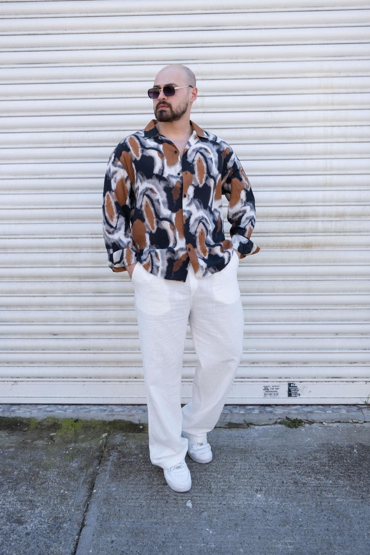 Patterned Relaxed Fit Shirt (GMK09)