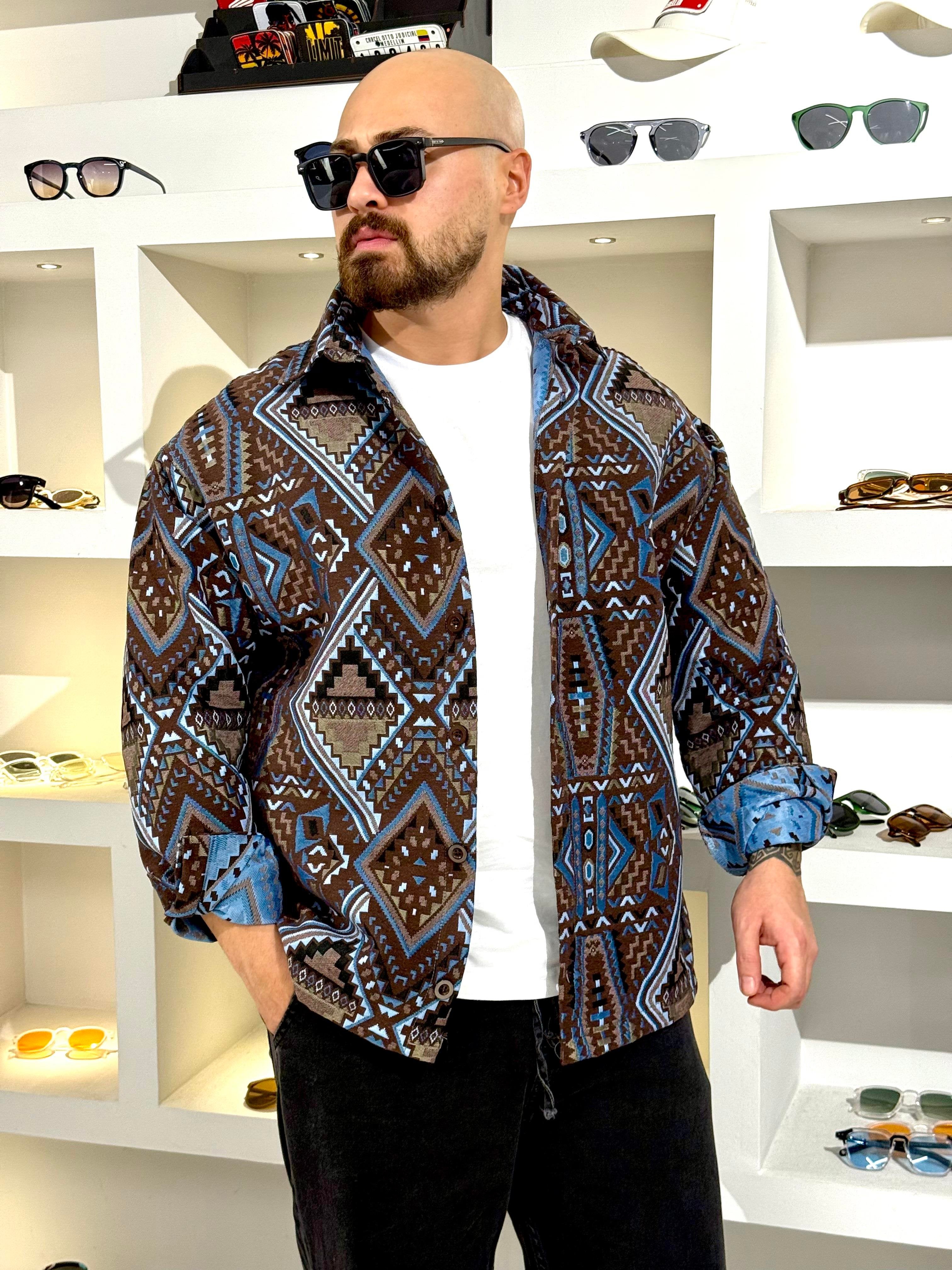 Ethnic Print Relaxed Fit Casual Shirt