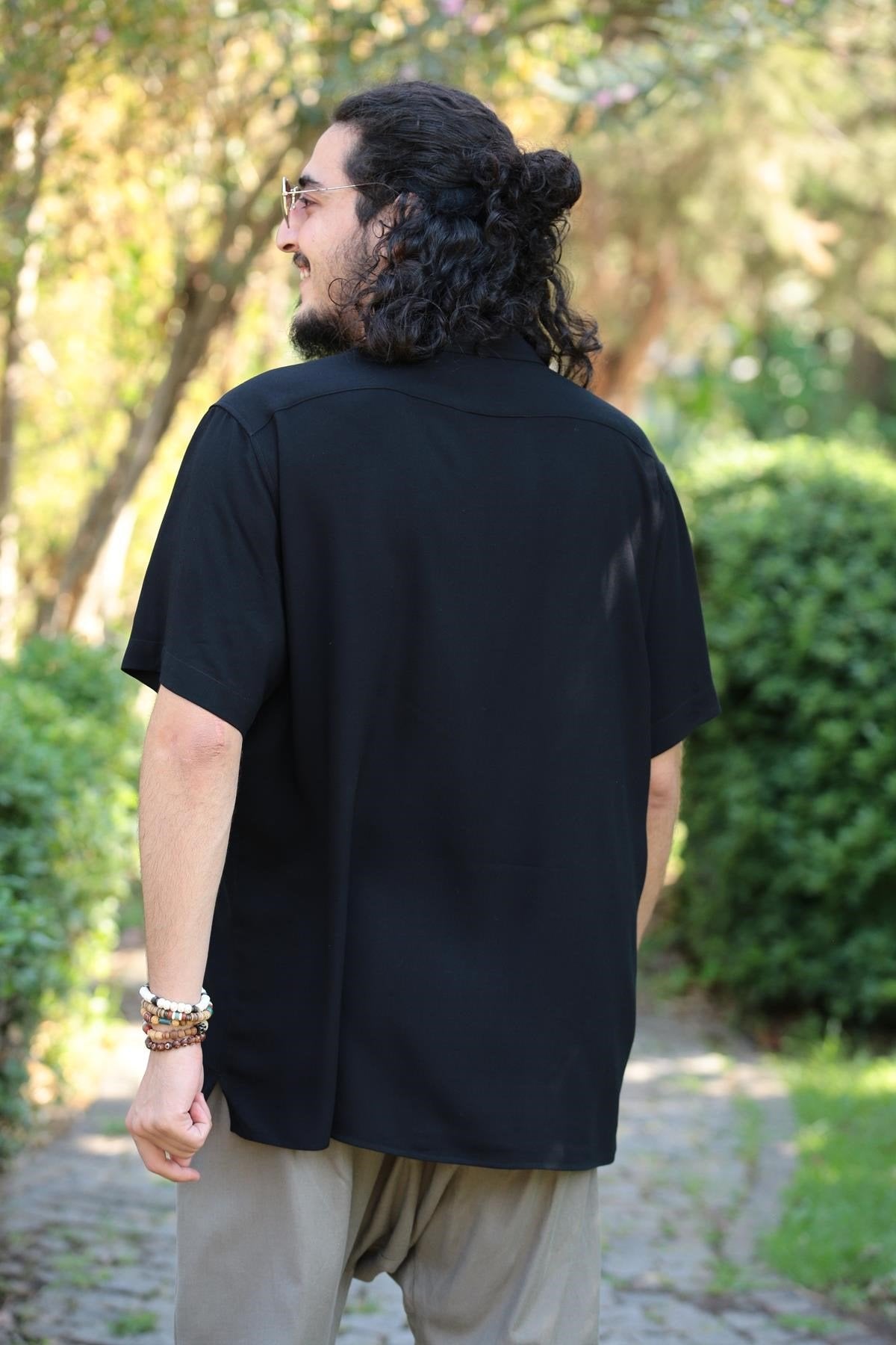 Black Relaxed Fit Men's Shirt