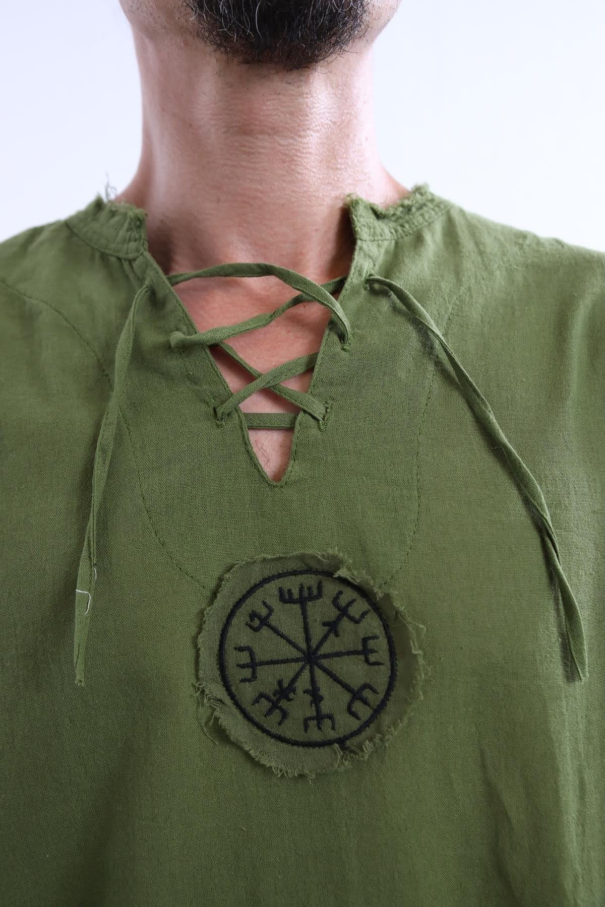 Green Mandala Pattern Men's Shirt