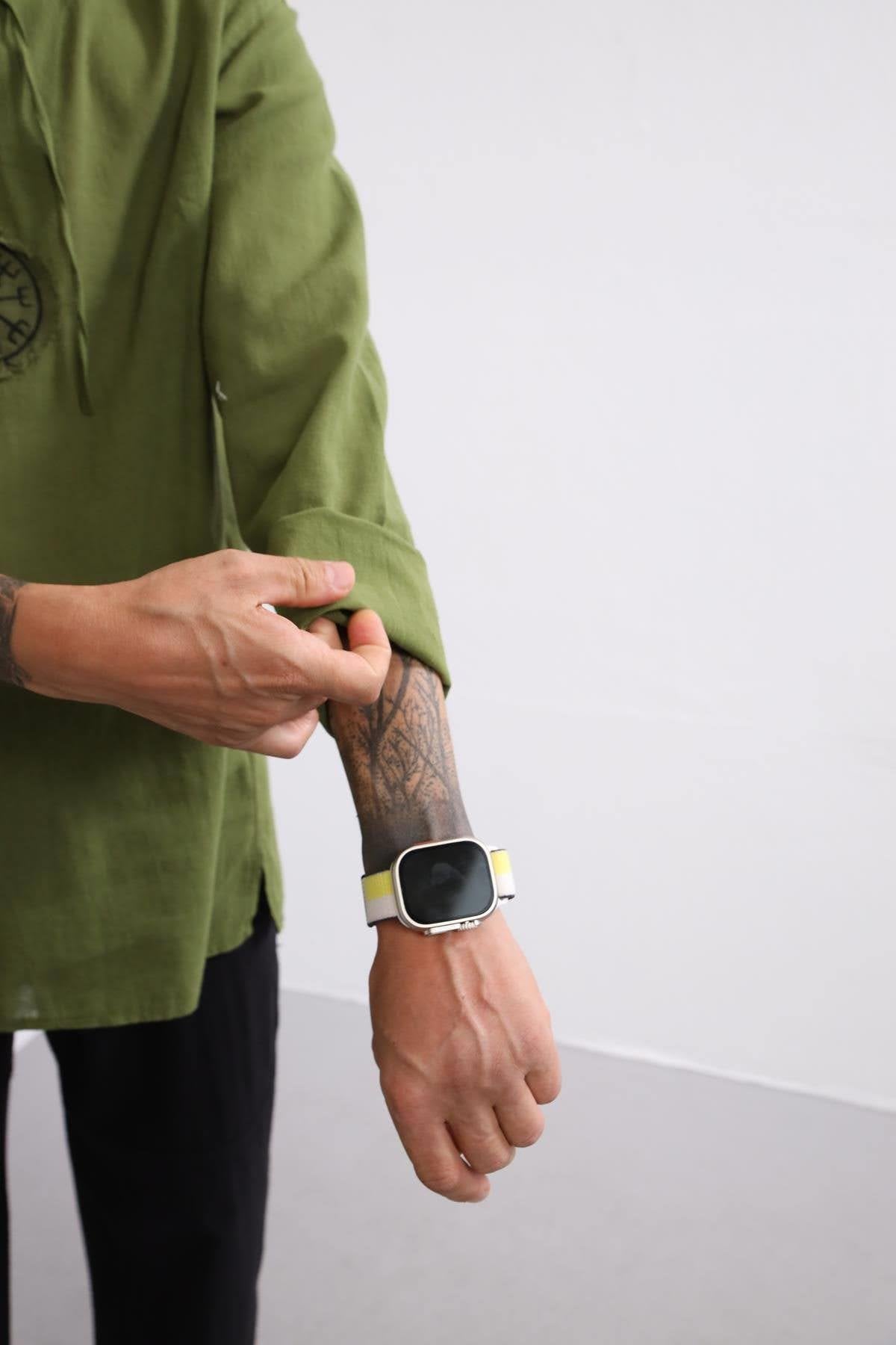 Green Mandala Pattern Men's Shirt