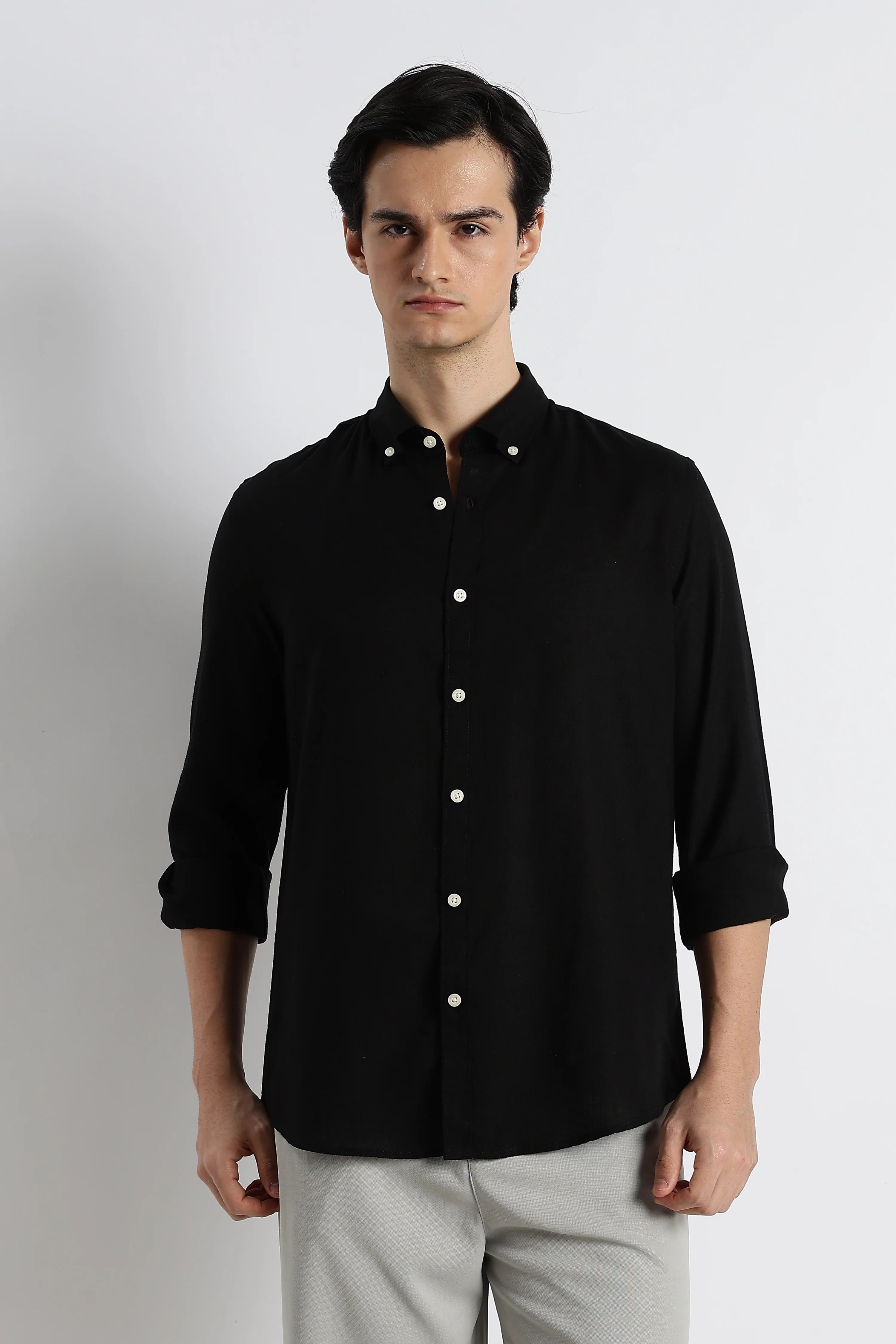 Minimal Cotton-Linen Shirt