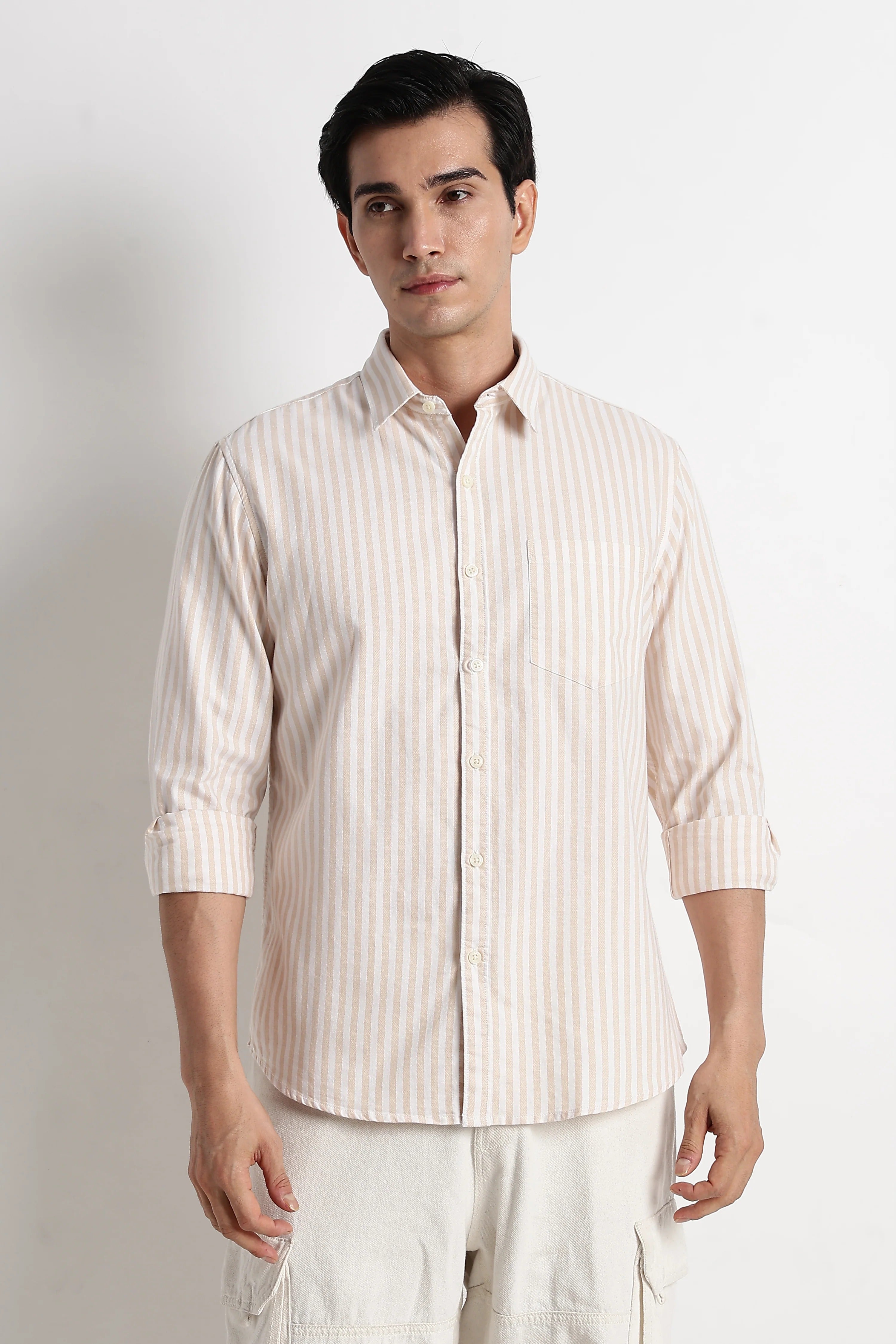 Classic Cotton Slim Fit Striped Shirt