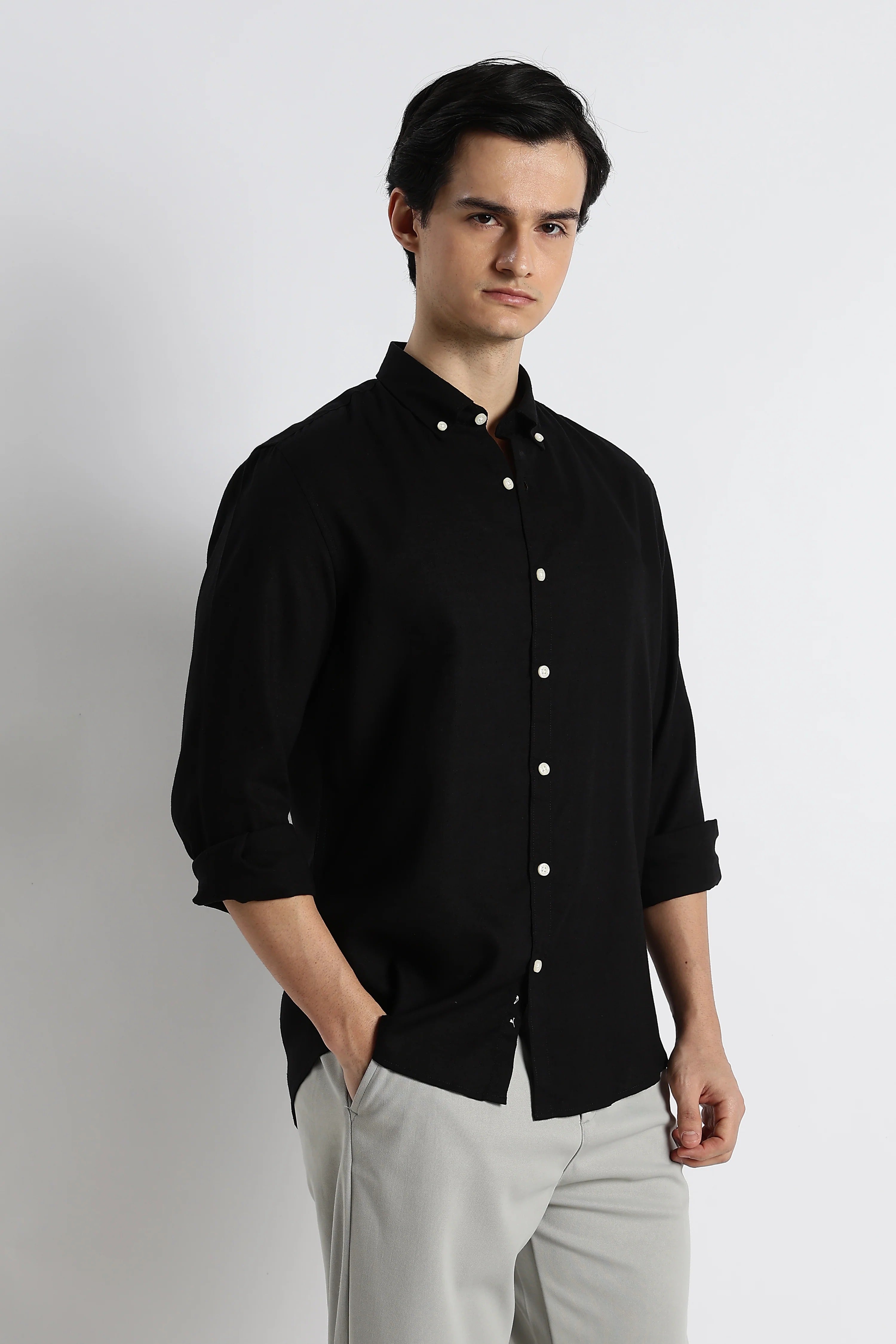 Minimal Cotton-Linen Shirt