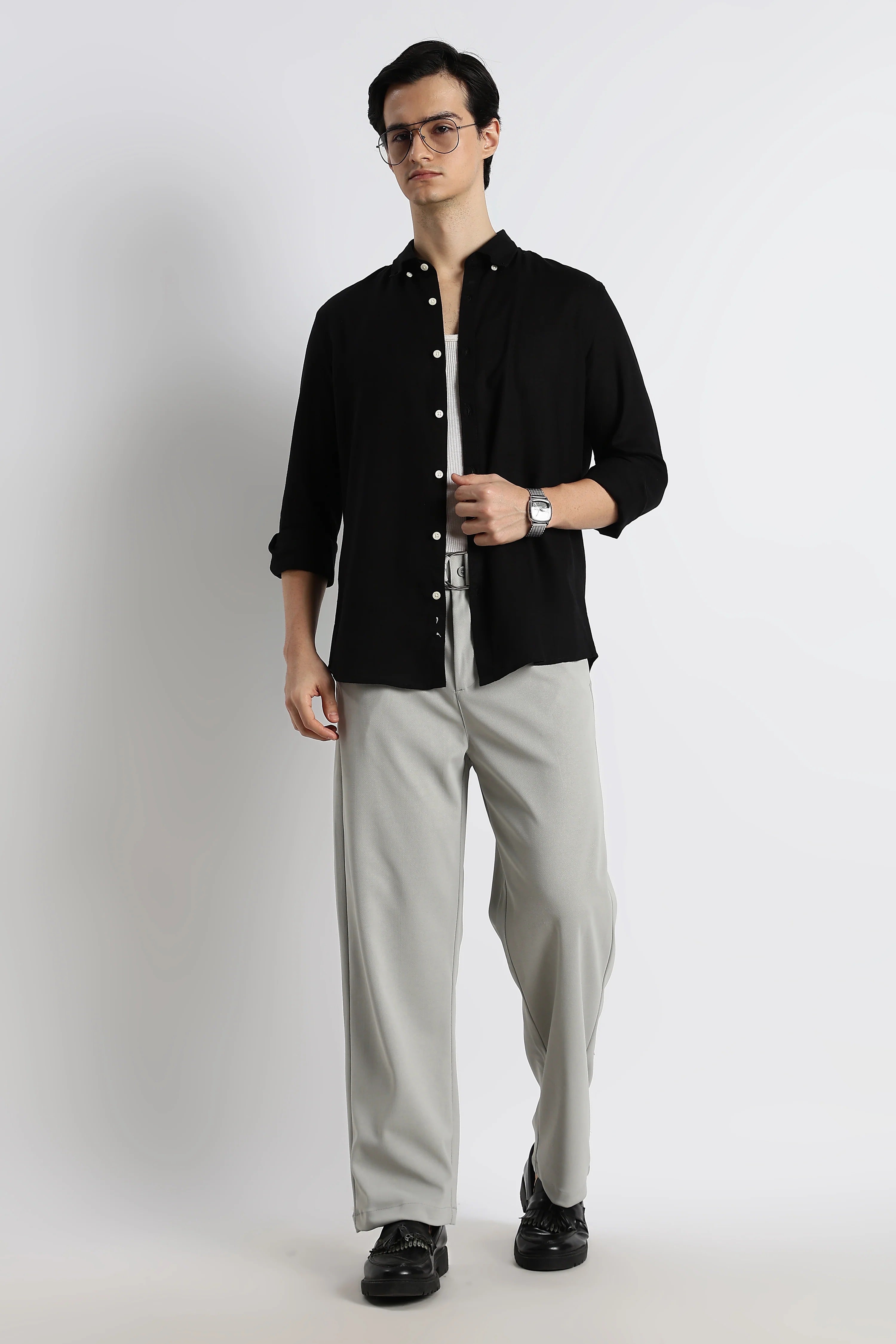Minimal Cotton-Linen Shirt