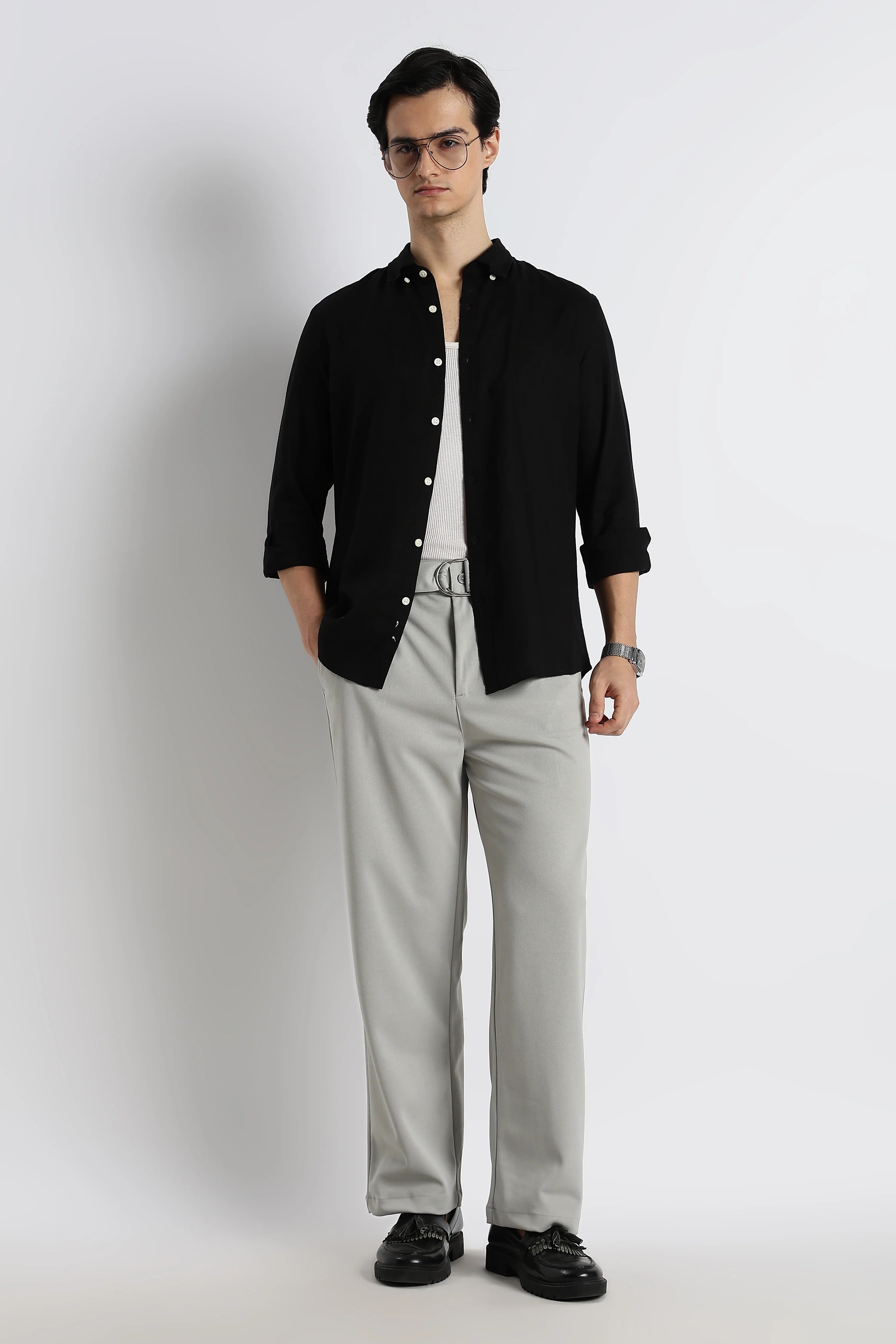 Minimal Cotton-Linen Shirt