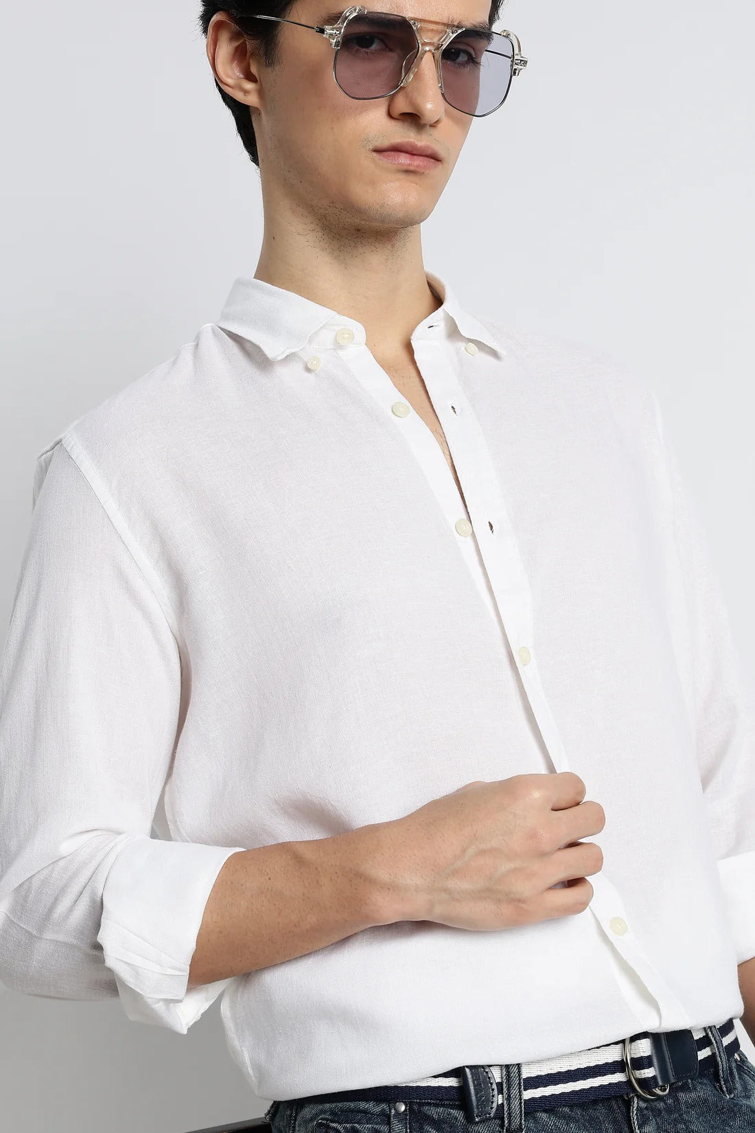 Minimal Cotton-Linen Shirt