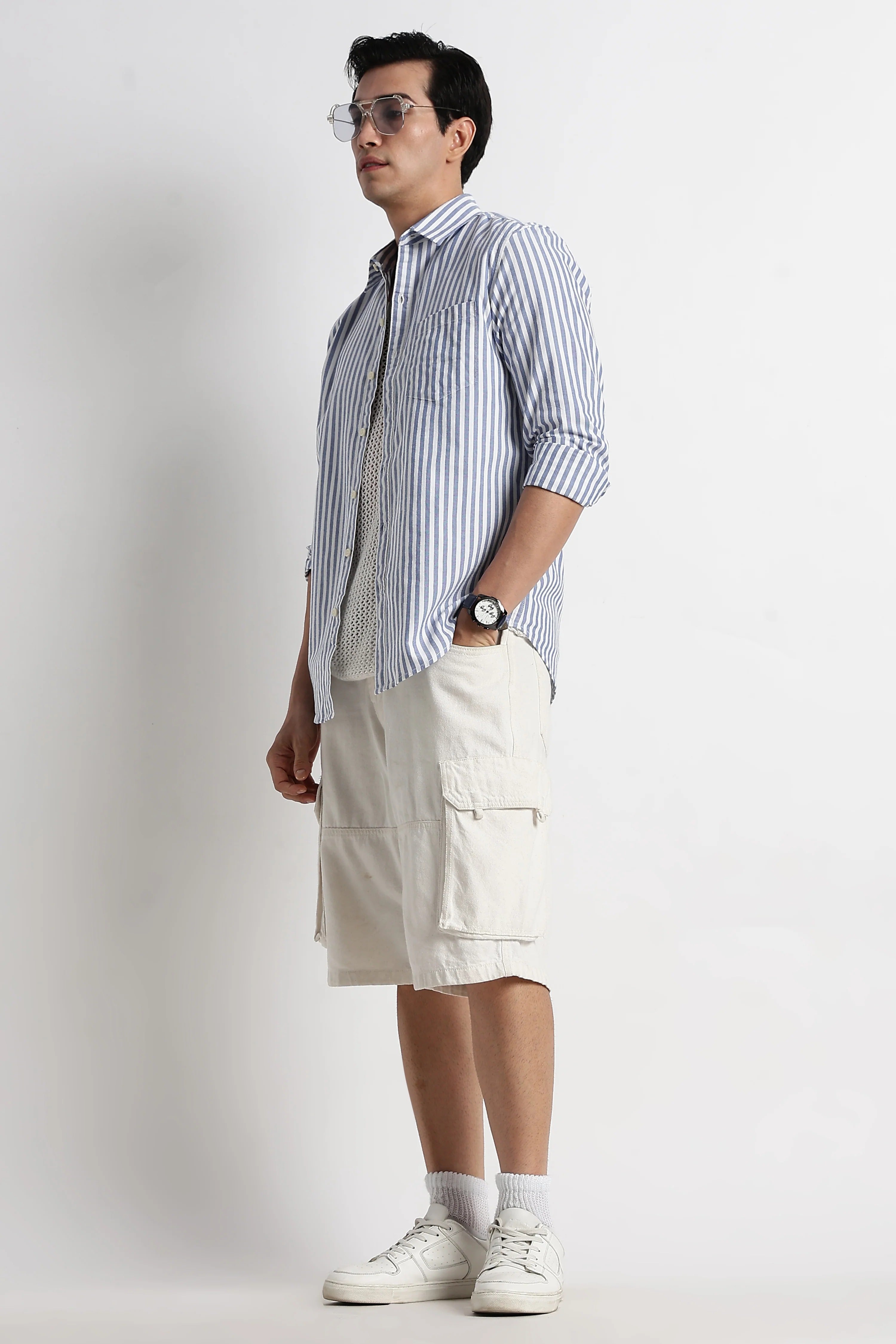 Classic Cotton Slim Fit Striped Shirt