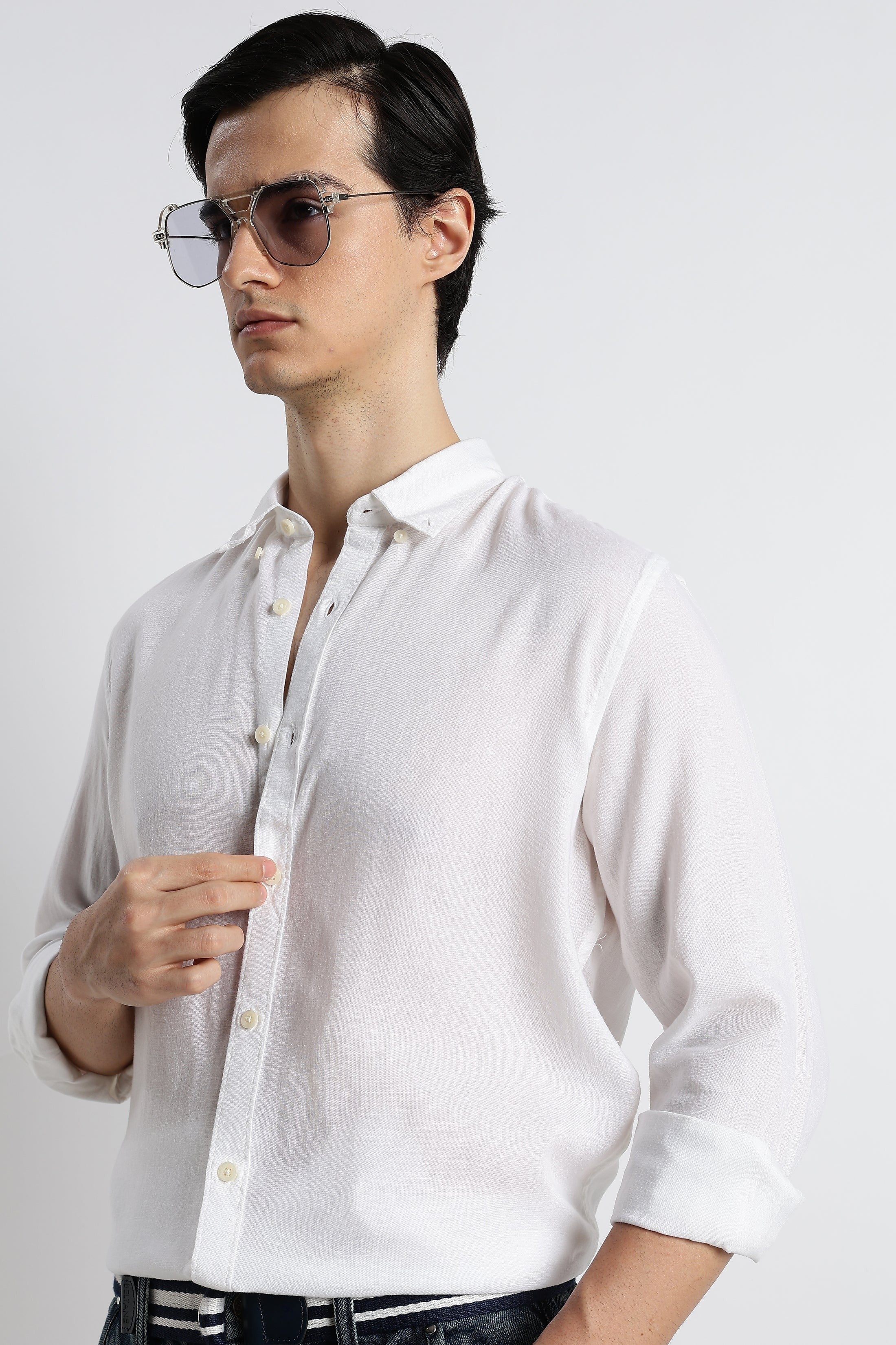 Minimal Cotton-Linen Shirt