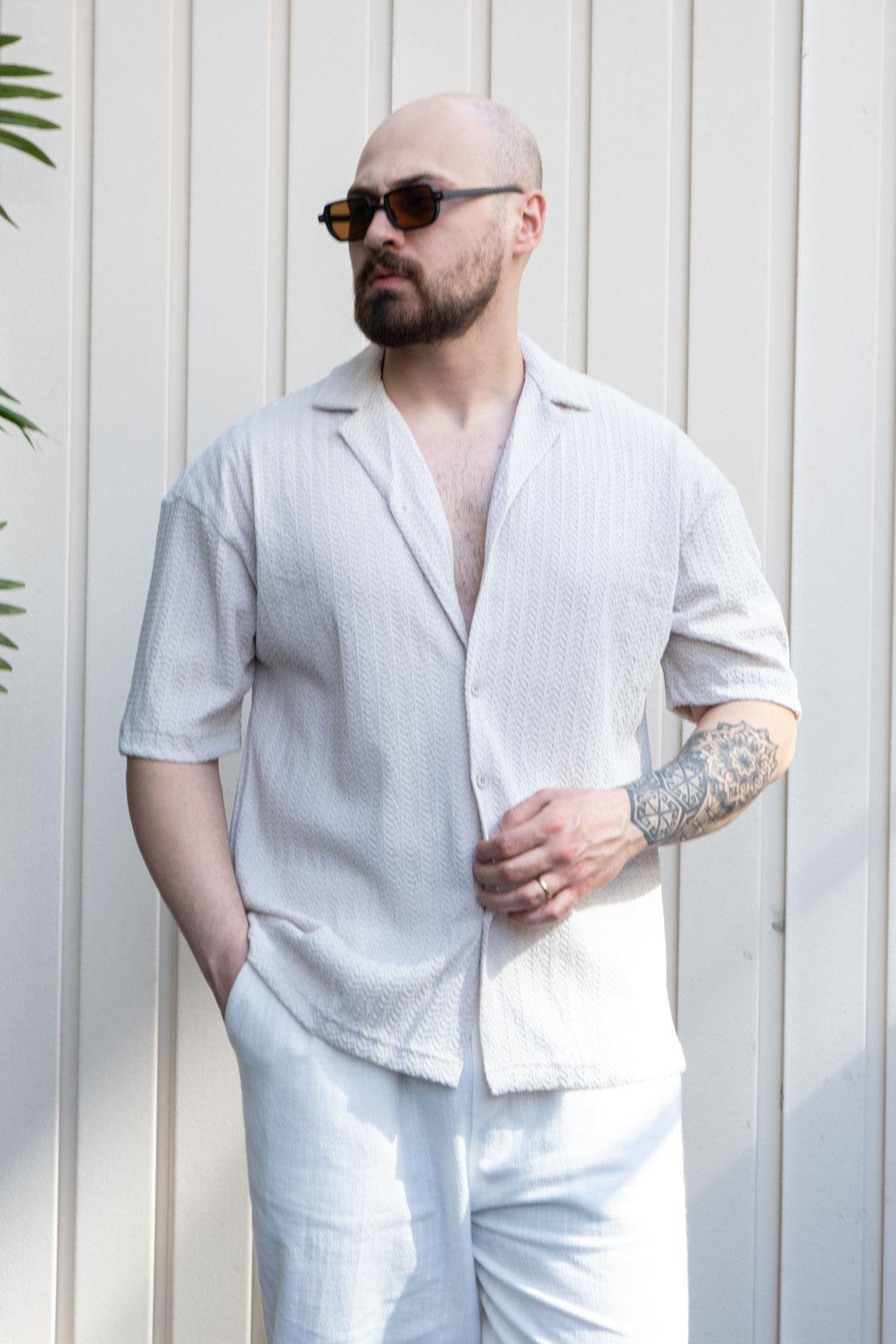 Luxe Self-Patterned Everyday Comfort Shirt