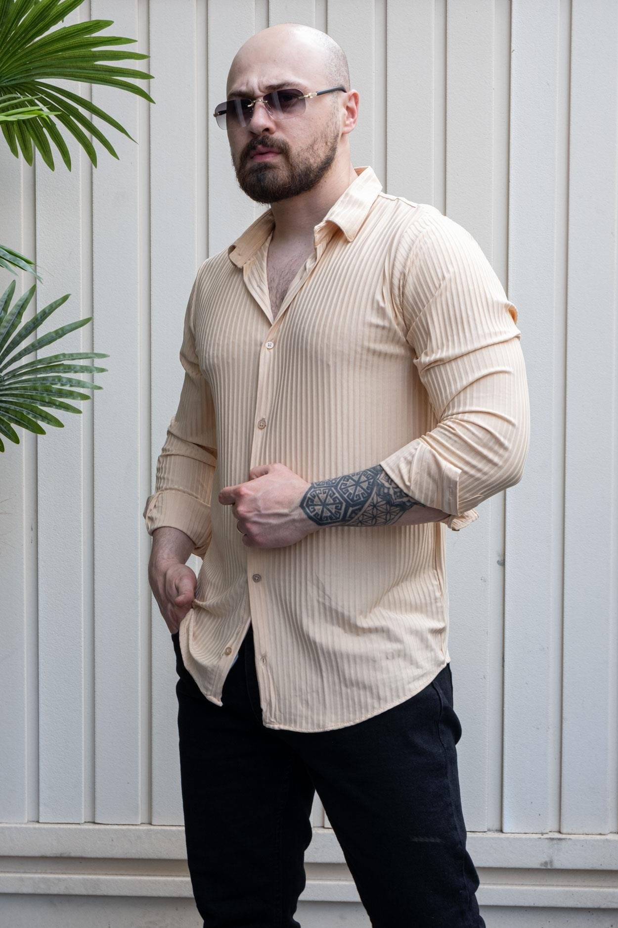 Heritage Self-Patterned Slim Fit Stylish Shirt