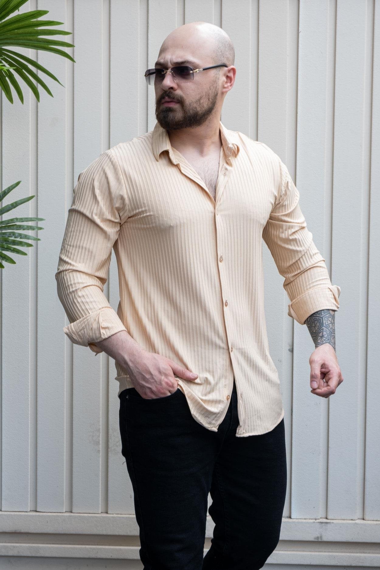Heritage Self-Patterned Slim Fit Stylish Shirt