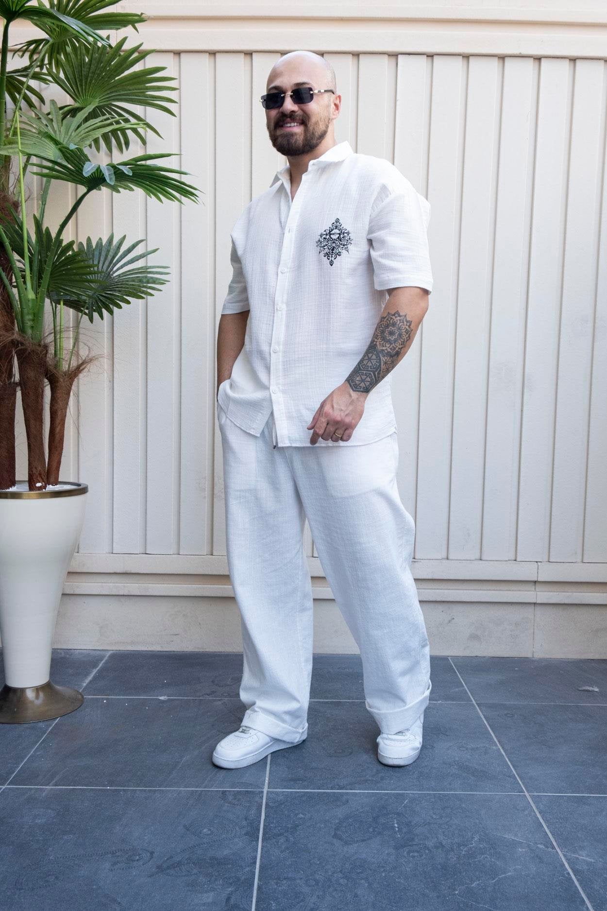 Elite Short-Sleeved Relaxed Fit Designer Shirt