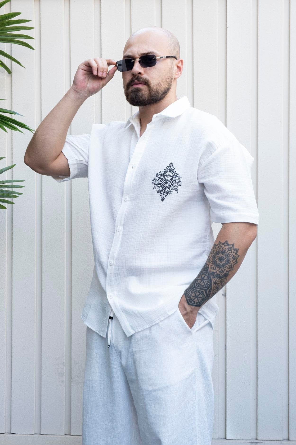 Elite Short-Sleeved Relaxed Fit Designer Shirt