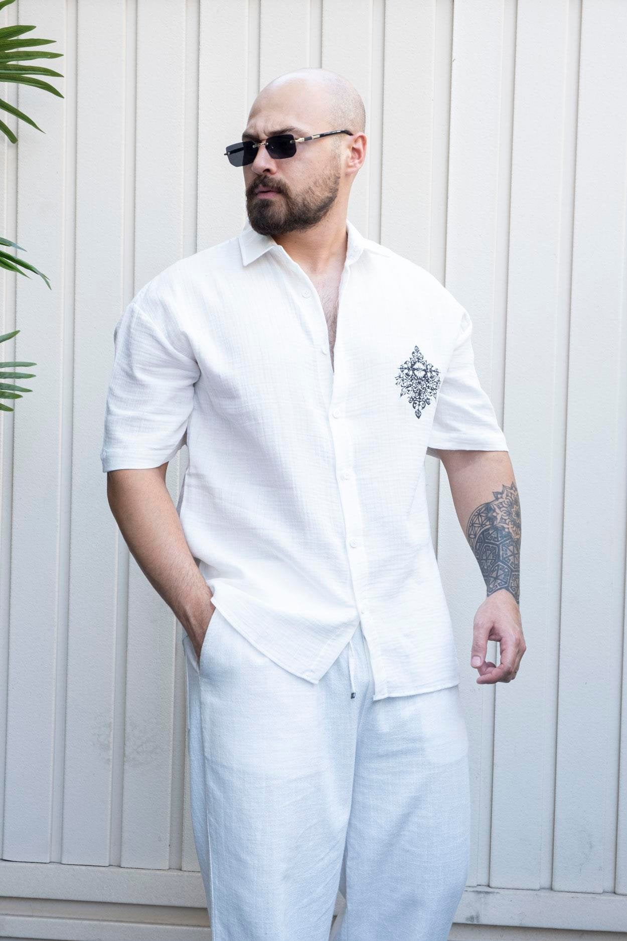 Elite Short-Sleeved Relaxed Fit Designer Shirt