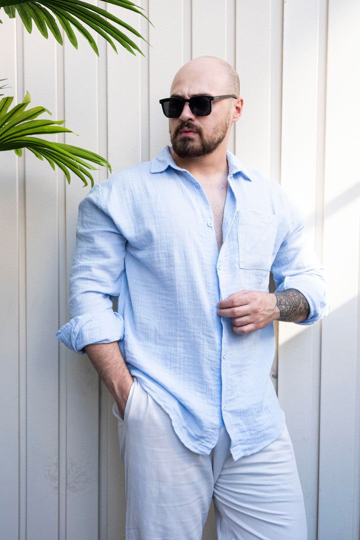 Luxe Musli Fabric Embroidered Everyday Shirt