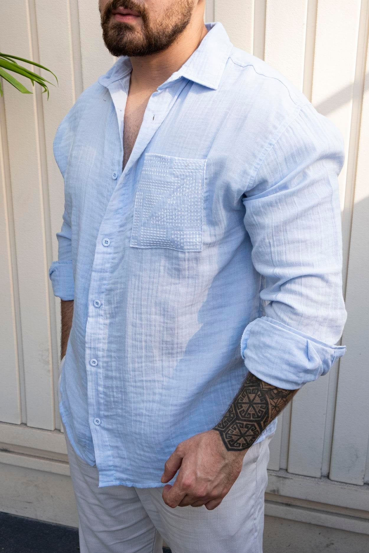 Luxe Musli Fabric Embroidered Everyday Shirt