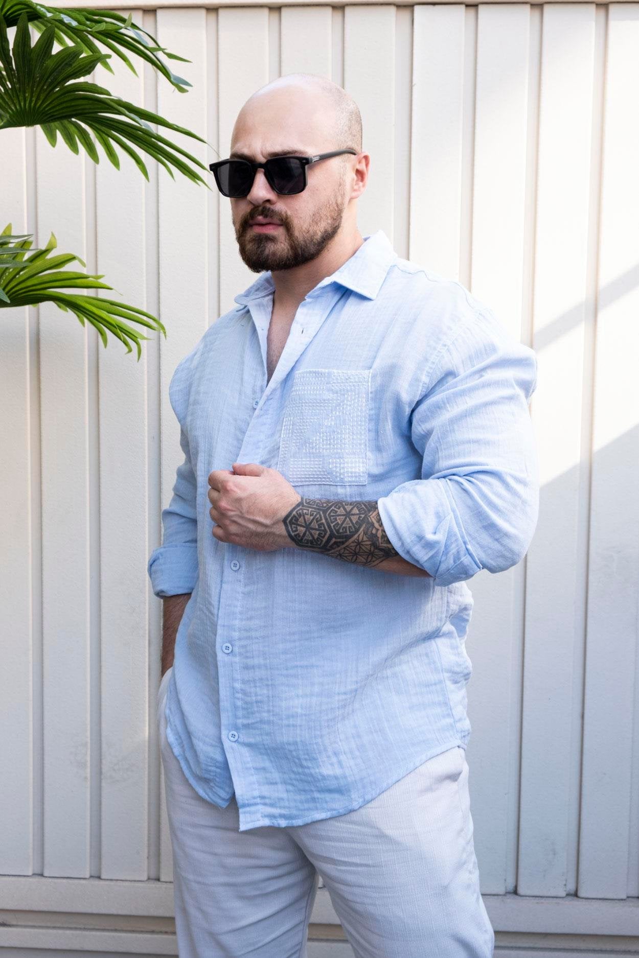 Luxe Musli Fabric Embroidered Everyday Shirt