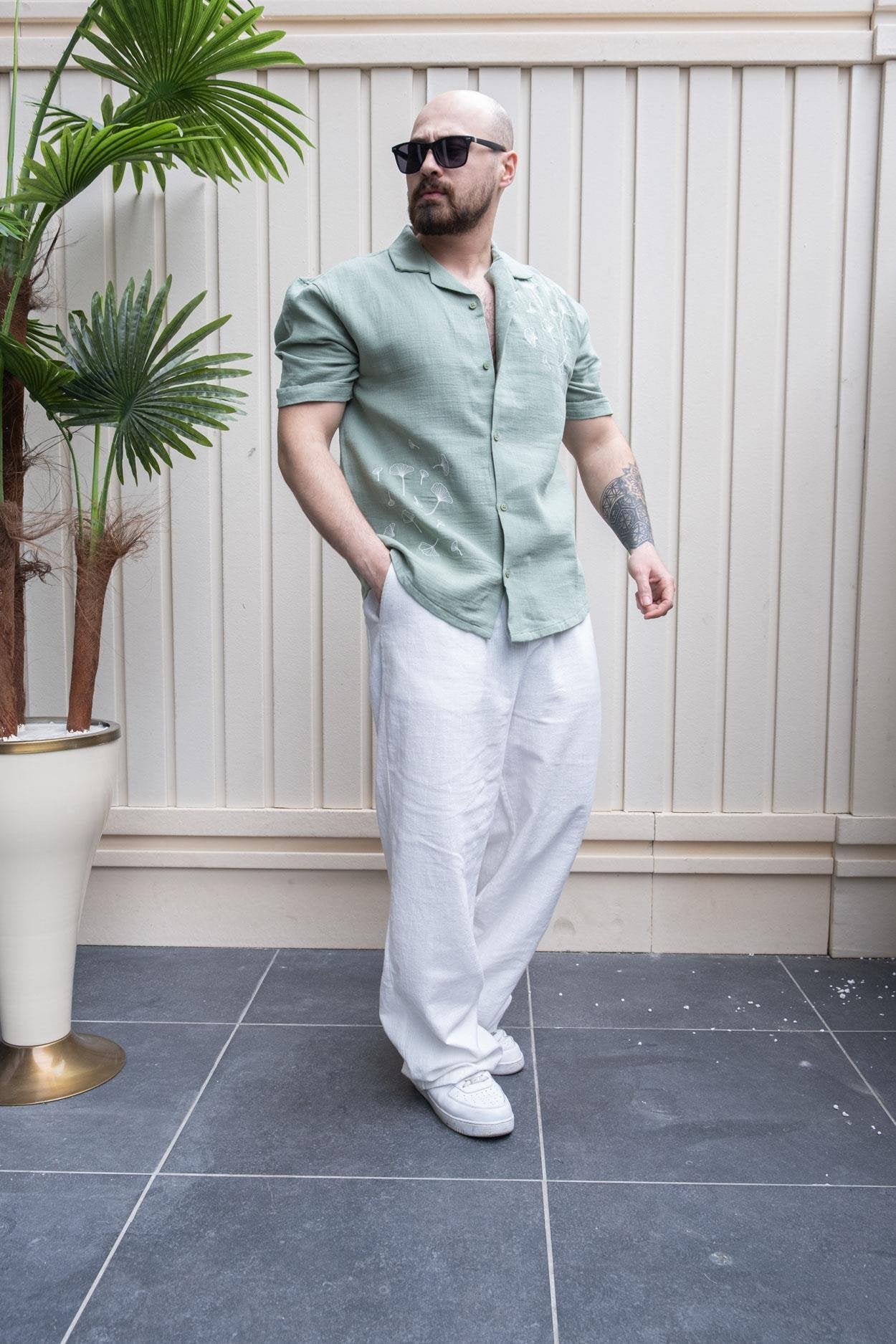 Trendy Embroidered Detail Comfort Shirt for Casual Wear