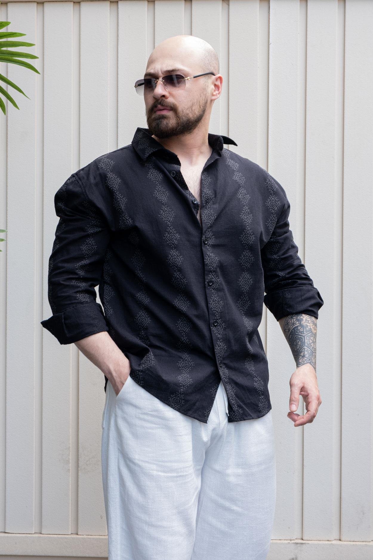 Soft Touch Embroidered Linen Everyday Shirt
