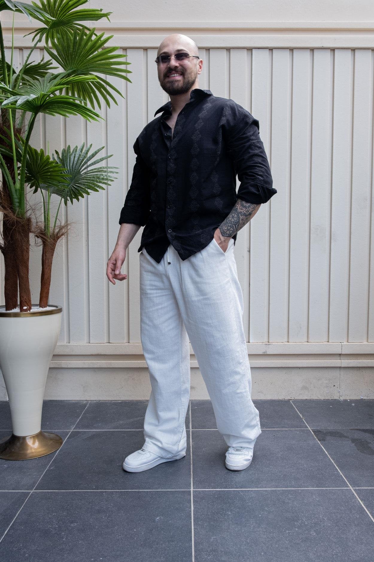 Soft Touch Embroidered Linen Everyday Shirt