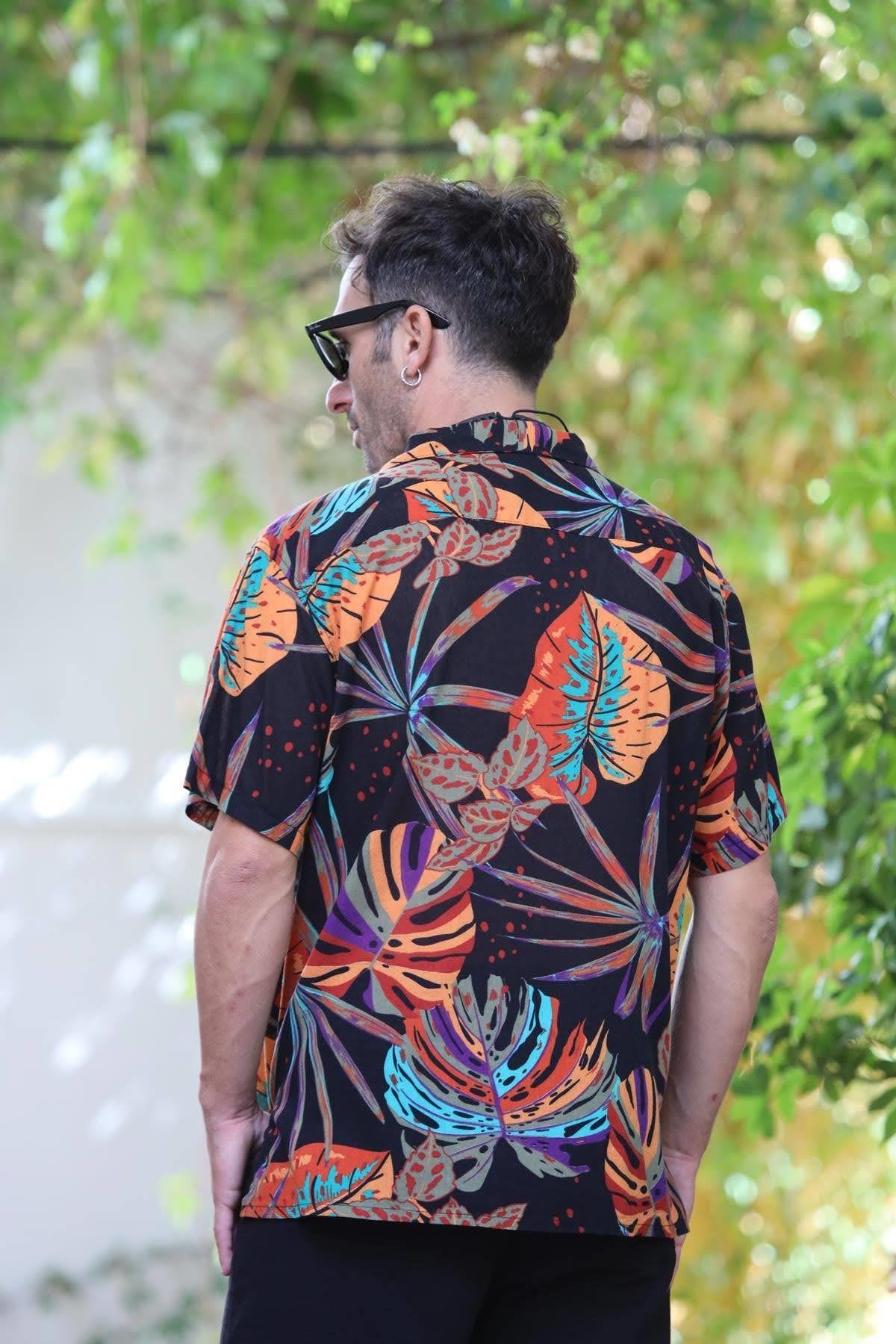 Black Patterned Avatar Shirt