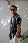 Black Patterned Short Sleeve Men's Shirt