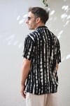 Black Patterned Short Sleeve Men's Shirt