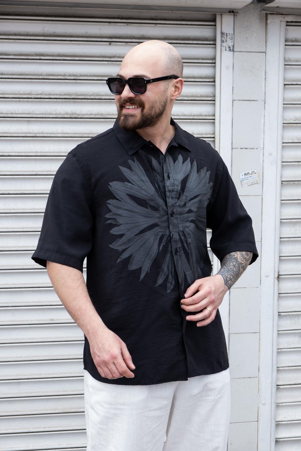 Floral Touch Relaxed Fit Cotton Shirt