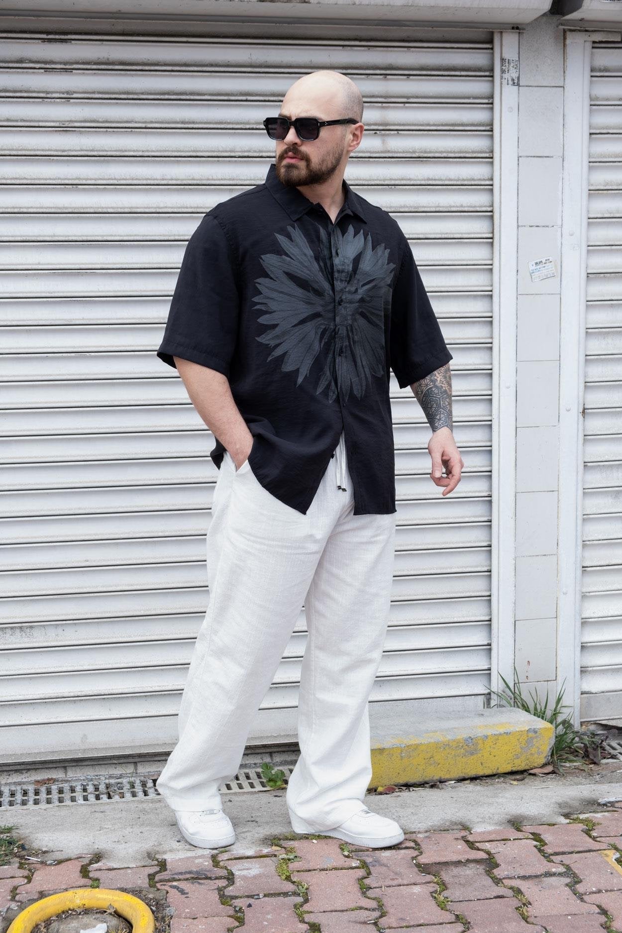 Floral Touch Relaxed Fit Cotton Shirt