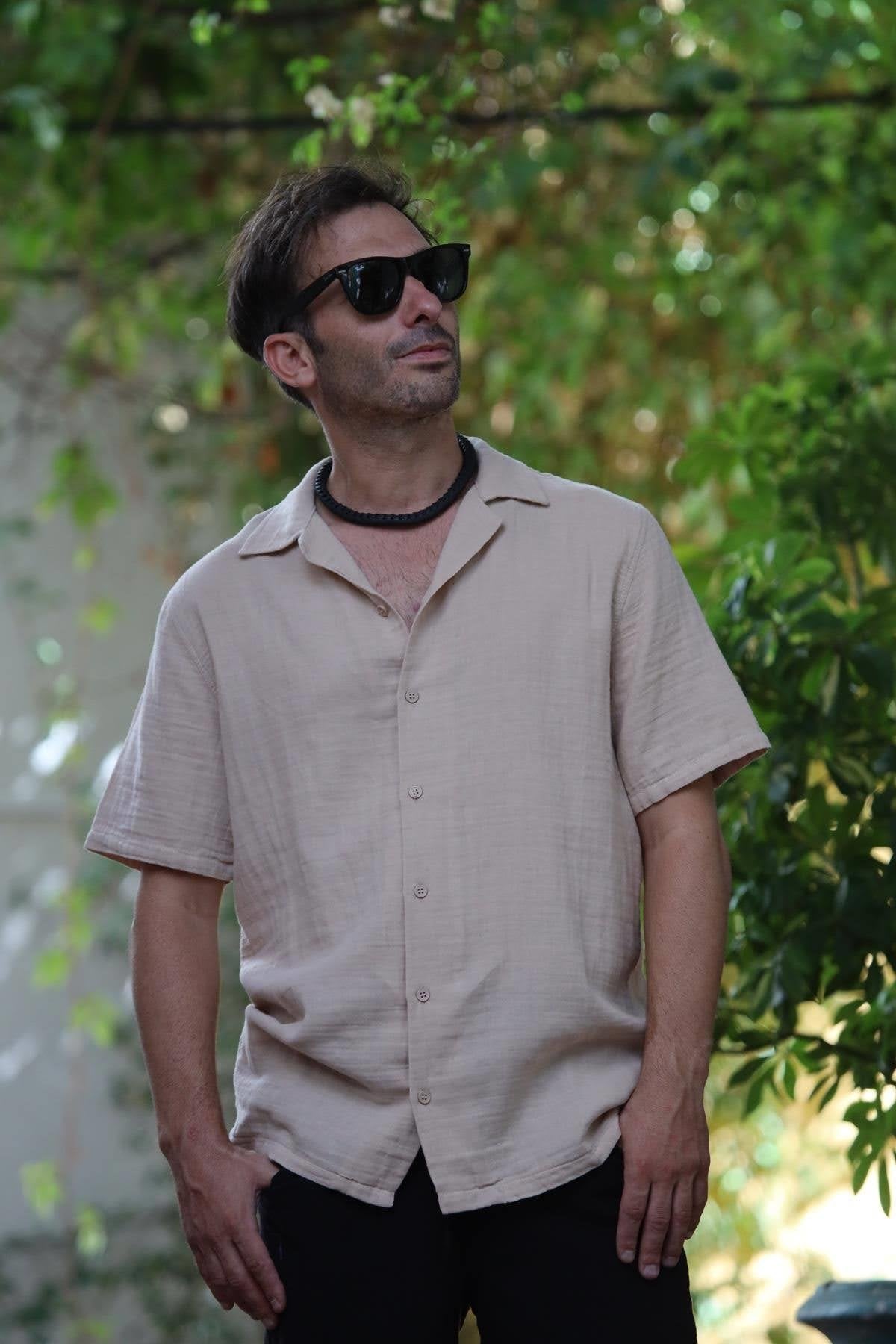 Milky Coffee Short Sleeve Men's Shirt