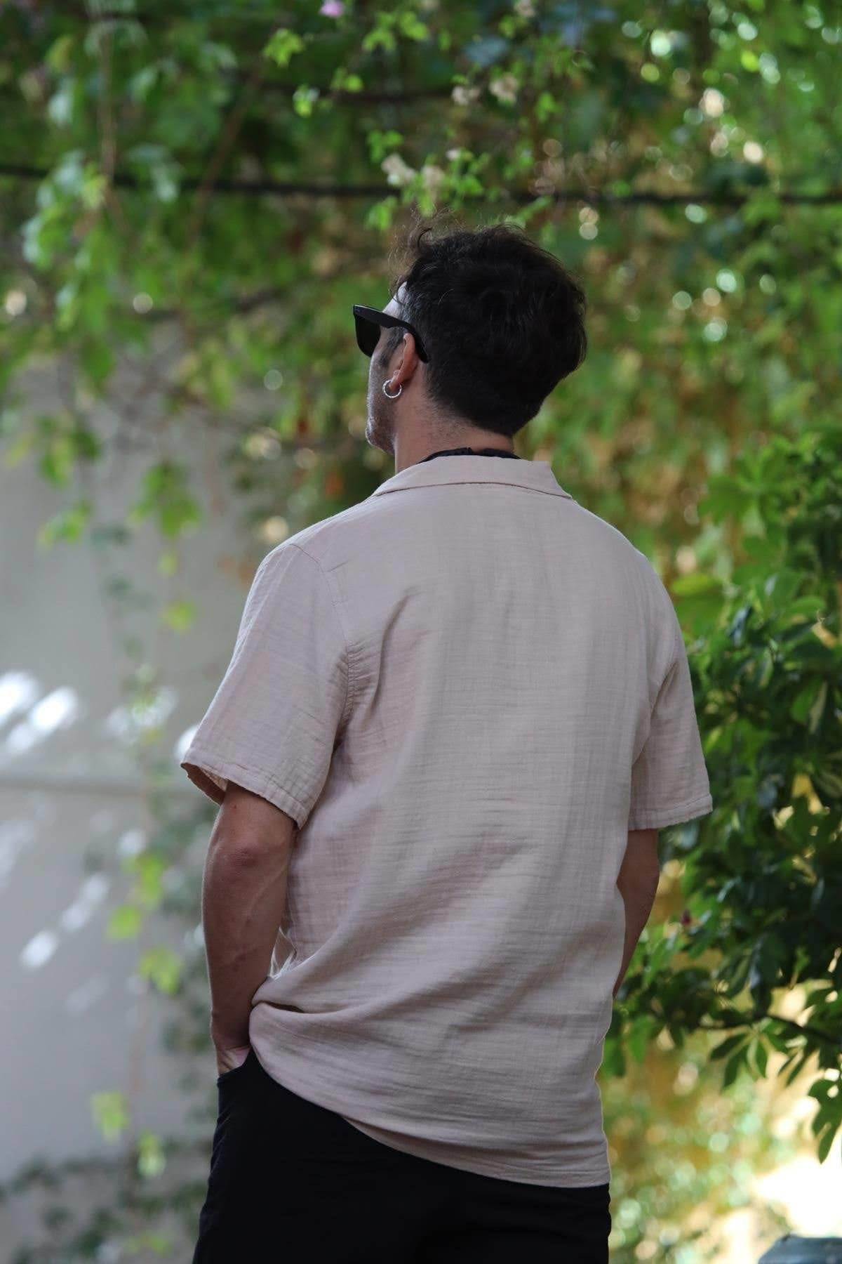 Milky Coffee Short Sleeve Men's Shirt