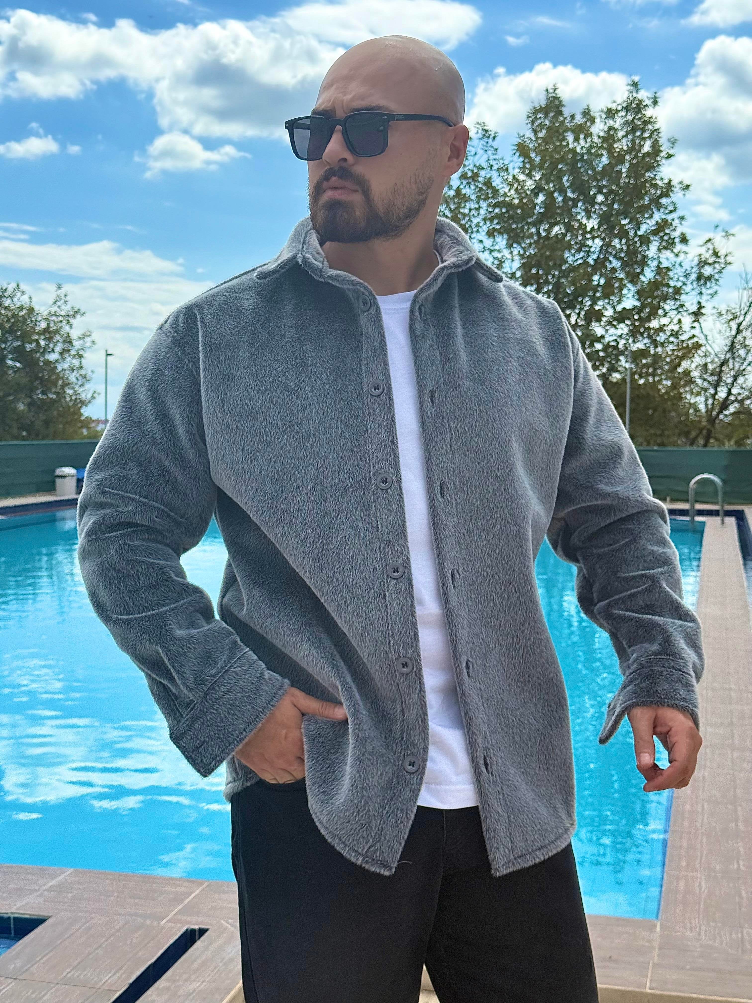 Ultra Soft Rabbit Fur Relaxed Style Shirt