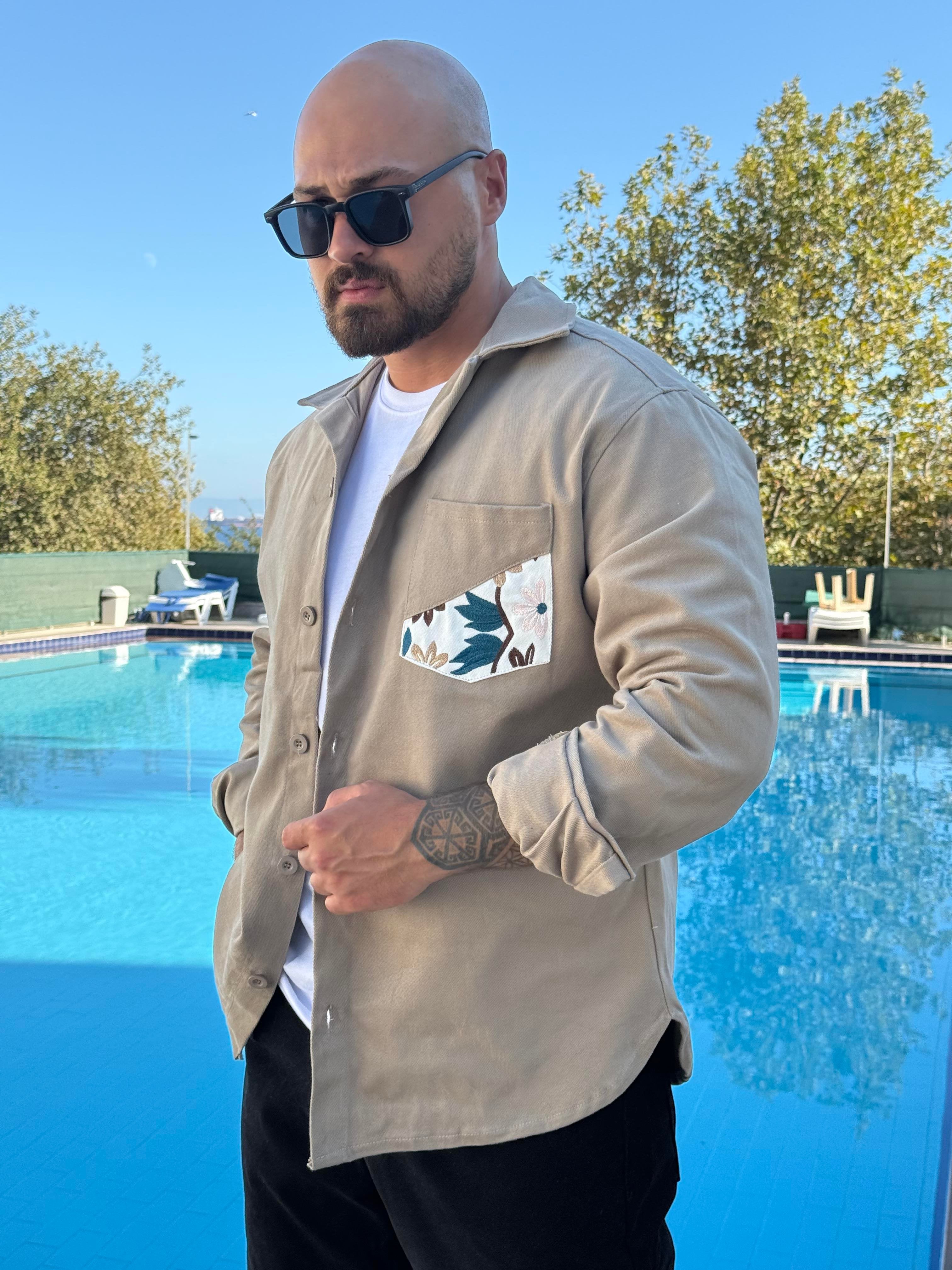 Stylish Cotton Fabric Shirt with Functional Pocket